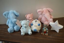 *Piggybanks, Teddy Bears, Elephants, etc.