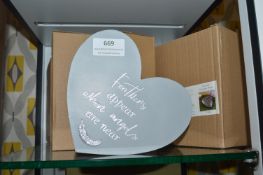 *5x Thoughts of You Heart Shaped Plaques