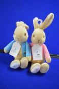 *Pair of Beatrix Potter Peter Rabbit Once upon a Time Rabbits