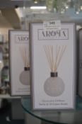 *2x Aroma Accessories Decorative Diffuser Bottles with 50x Rattan Reeds