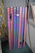 *7x Rolls of Stripey Metallic Wrapping Paper