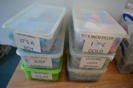 *6x Tubs of Assorted Balloons