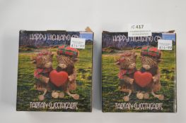 *2x Happy Highland Cows “Tartan Sweethearts”