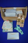 *Wooden Workbox Containing of Assorted Gifts, etc.