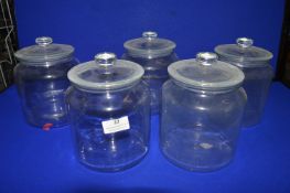 *5x Glass Storage Jars
