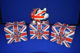 *3x Union Jack Piggy Banks