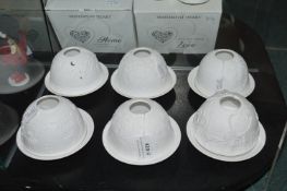 *6x Assorted Nordic Lights Porcelain Candle Shades (unboxed)