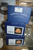 *3x Nordic Lights Porcelain Candle Shades