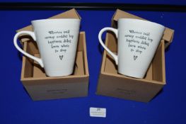 *2x East of India Porcelain Mugs