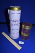 *2x Scented Candle Gift Tins, and a 1x Tube of Lily Flame Reed Diffuser