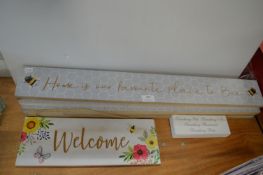 *6x Bee Decorative Signs