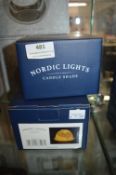 *2x Assorted Nordic Lights Porcelain Candle Shades