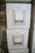 *2x Desire Aroma Silver Cube Design Wax Melt & Oil Warmers