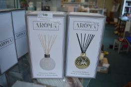 *2x Assorted Aroma Accessories Diffuser Bottles with 50x Fibre Reeds