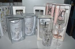 *10x Assorted Wine Glasses etc.