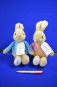 *Pair of Beatrix Potter Peter Rabbit Once upon a Time Rabbits