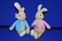 *2x Peter Rabbit and Flopsy Bunnie Soft Toys