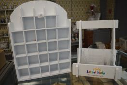 *2x White Shop Display Stands