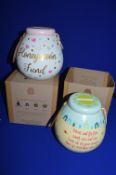 *2x Pot of Dreams Hand Decorated Moneyboxes