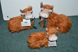 *3x Highland Cattle Shelf Ornaments
