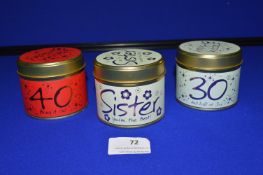 *3x Scented Candle Gift Tins