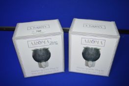 *2x Aroma Pewter Sparkle Plug-In Wax Melt Burners