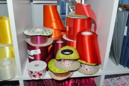 *Assorted Spools of Ribbon (red, and orange)