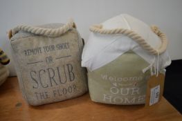 *2x Assorted Fabric Doorstops