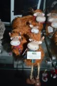 *4x Highland Cattle Shelf Ornaments