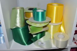 *Assorted Spools of Ribbon (yellow, and green)