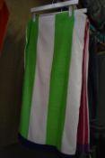 *Green & White Stripped Beach Top with Blue Trim