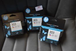 *3x HP 303 Tricolour Ink Cartridges