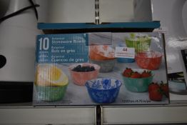 10pc Stoneware Bowl Set
