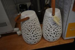 *LED Plastic Lanterns 2pk