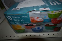 *10pc Botanical Stoneware Bowl Set