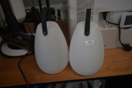 *LED Ceramic Lanterns 2pk