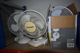 *3x Assorted Desk Fans