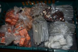 Box of Assorted Wall Plugs, Caps, Pins, etc.