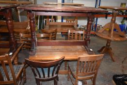 2x 110x70cm Rectangular Table with Four Chairs
