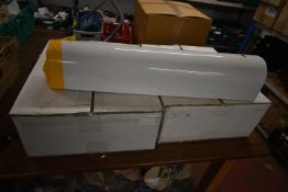 *2x White Ceramic Bathroom Sinks and 1x Pedestal