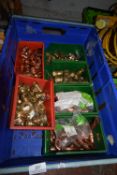 *Box of Assorted Copper Elbows, Valve Fittings, etc.