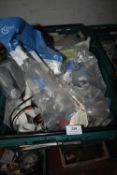 *Box of Assorted Valve Fittings, Sink Washers, Plastic Plumbing, etc.