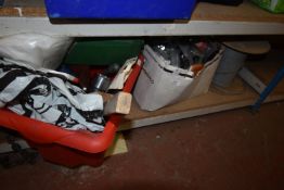 Assorted Cable, Tools, Shelf Fittings, etc.