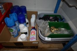 *Box Containing Antibacterial Spray, Concentrate Sludge Remover, Valve Fittings, etc.