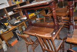2x 110x70cm Rectangular Table with Four Chairs