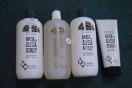 2x Musk and 1x White Musk Alyssa Ashley Bubble Bath 750ml, plus 1x Musk by Alyssa Ashley Hand & Body