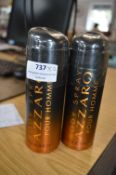2x Azzaro Pour Homme Body Sprays 150ml
