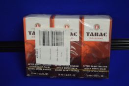 3x Tabac Original Aftershave Balm 75ml