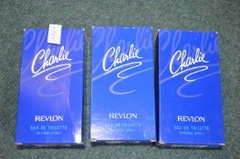 3x Revlon Charlie EDT 100ml