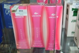 3x Lacoste Touch of Pink EDT Pour Femme 50ml